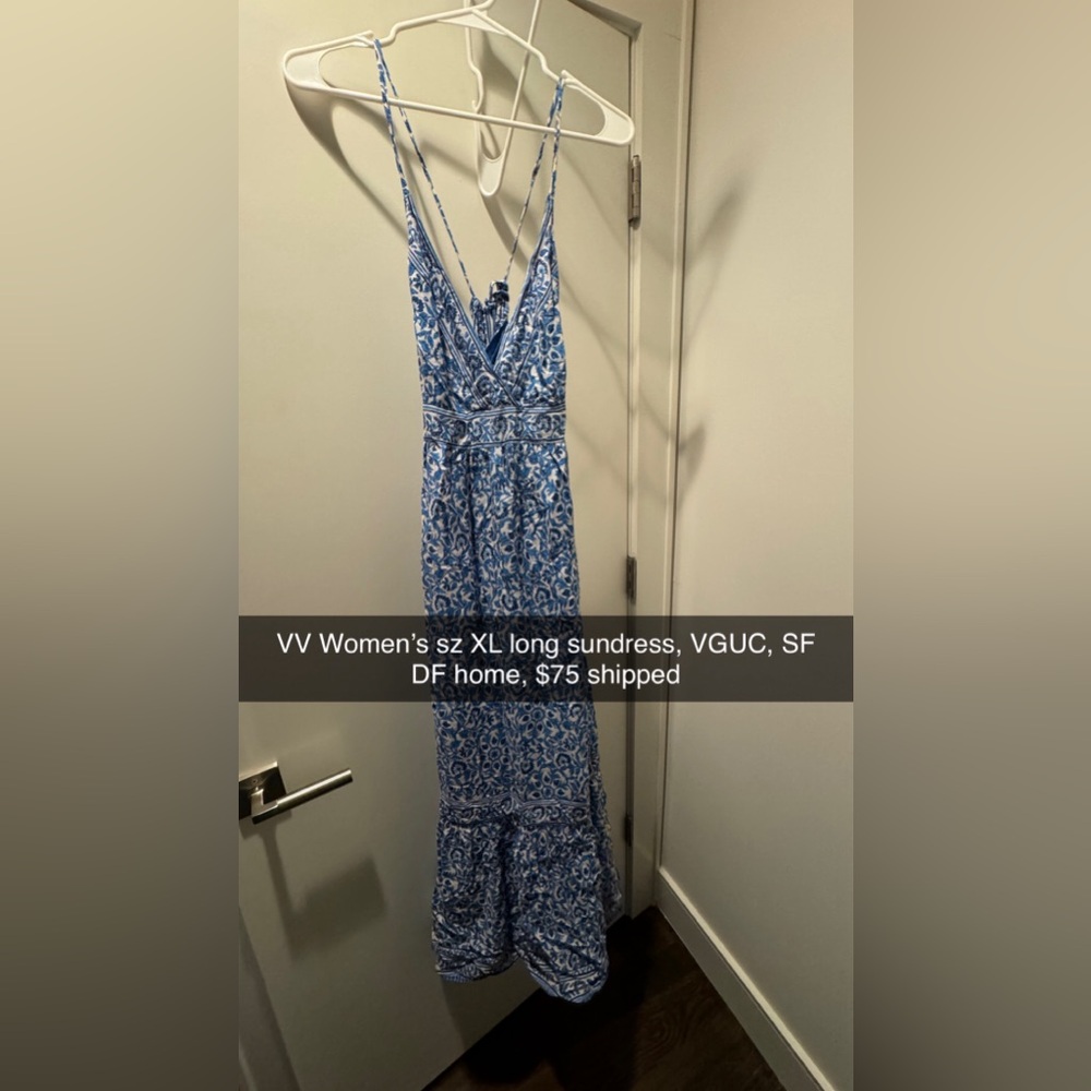 Vineyard Vines Ladies Long Blue Sun Dress 👗🐳